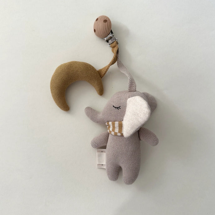 BabySpielzeug Elefant grau mit Mond