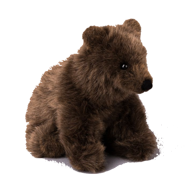 Braunbär Lümmel hockend, 21 cm