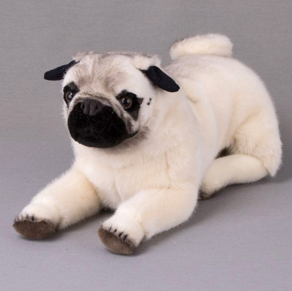 Mops liegend, 41cm