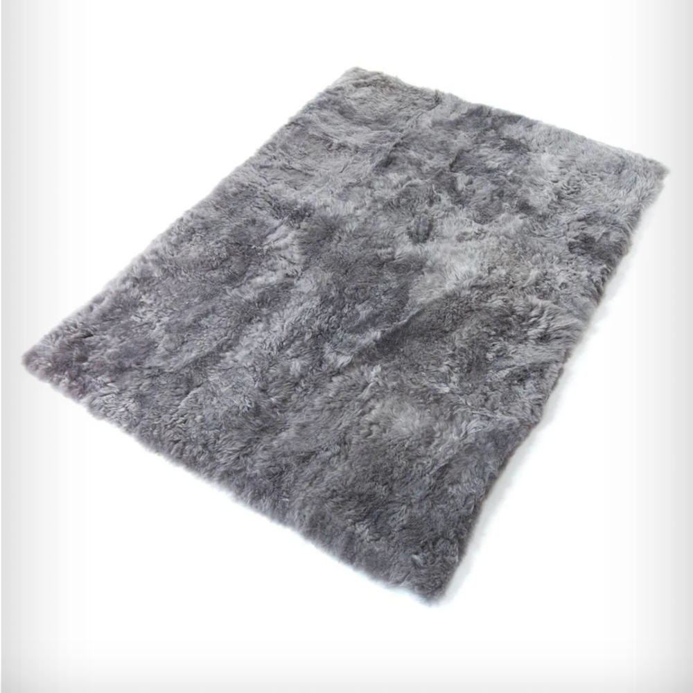 Organic Sheep Rug silver 140x200cm