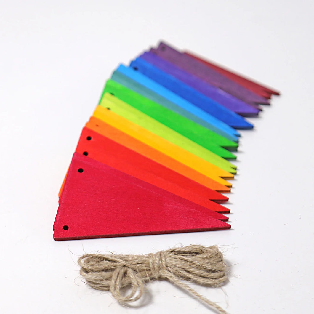 Wimpelkette Regenbogen 24 Teile