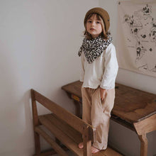 BIANCA Mullwickeldecke mit Leopardenmuster in Greige