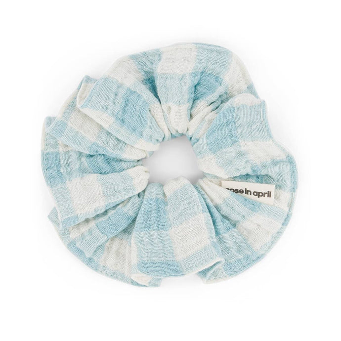 Haargummi Vichy-Muster Canal Blue