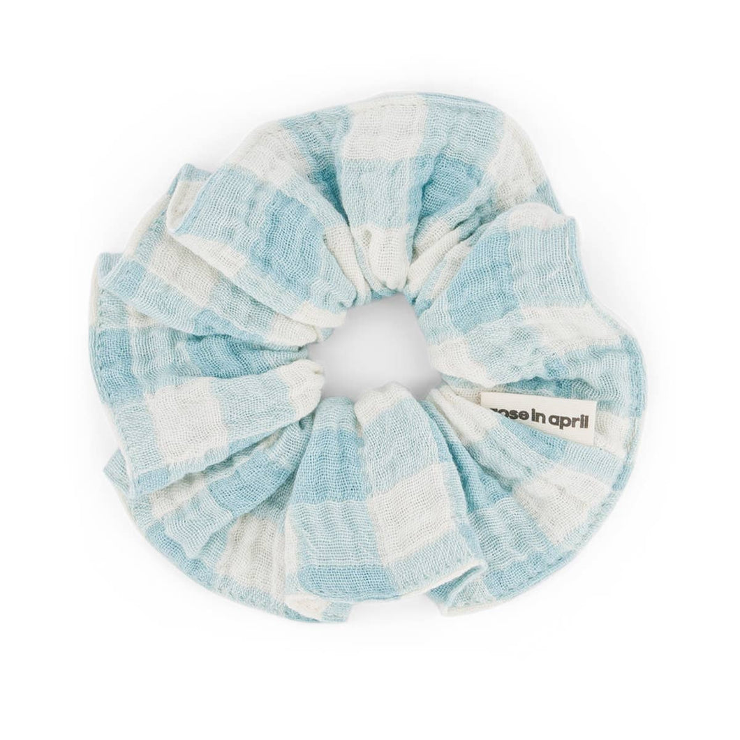 Haargummi Vichy-Muster Canal Blue