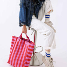 TASCHE ELISABETH STREIFEN ORCHIDEE / TOMATE