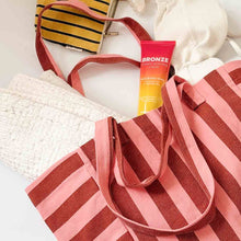 ELISABETH STREIFEN TASCHE ZIEGEL / ROSA