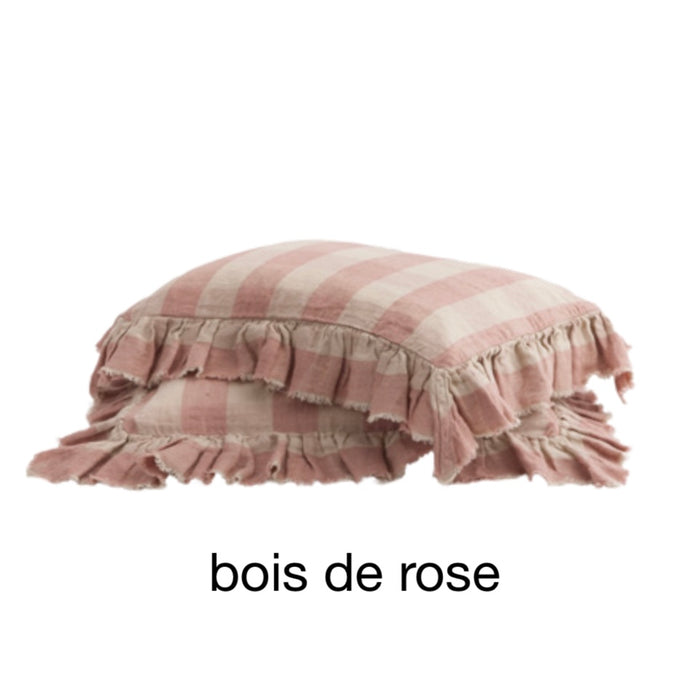 Vichy Cottage Boho Kissen 30x40cm mit inlett 100%Leinen