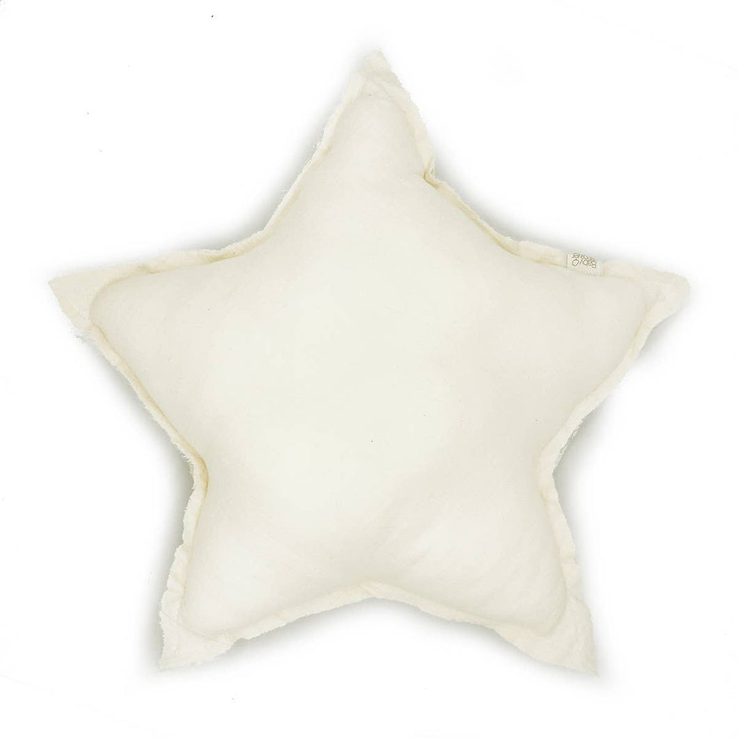 Sternkissen in Creme, 40 x 40 cm