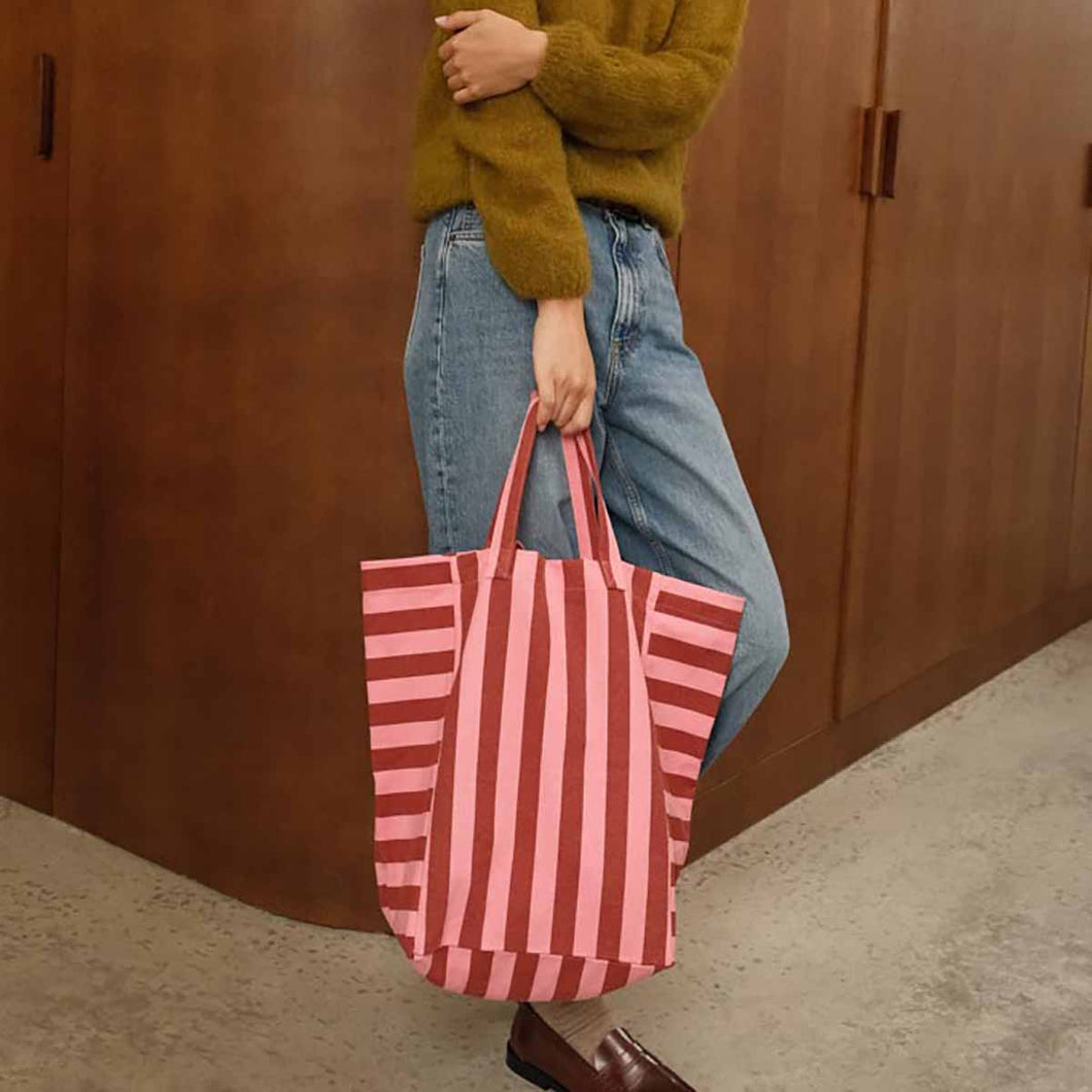 ELISABETH STREIFEN TASCHE ZIEGEL / ROSA