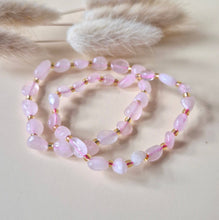 Edelsteinarmband Rosenquarz – Natürliche Chips & Organische Form