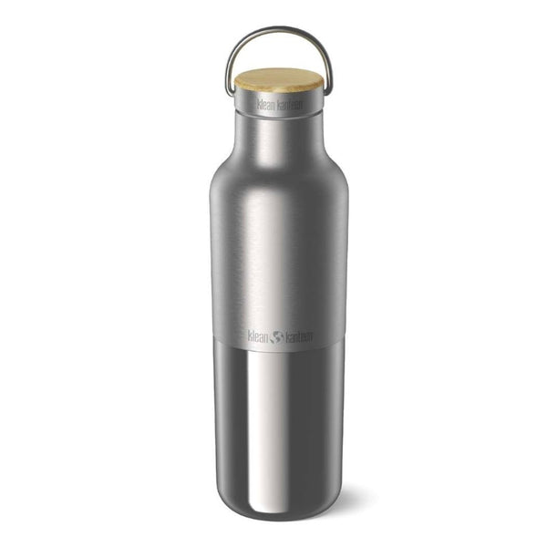 RISE Reflect Insulated brushed and mirror steel 592 ml Bamboo cap