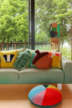 Pie-Chart Sitzkissen aus Strick