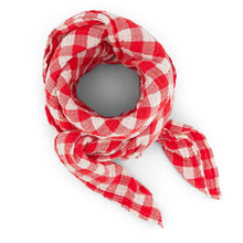 Bianca Mulltuch mit Vichy-Karomuster in Tomatenrot