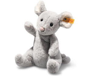 Cheesy Maus 19 cm blaugrau sitzend