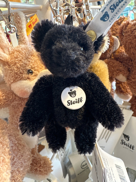 Schlüsselanhänger Mini Teddybär Mohair schwarz