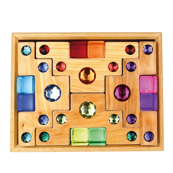 Bauspiel Farbtreppe mit Lichtbauquadern 16 Teile