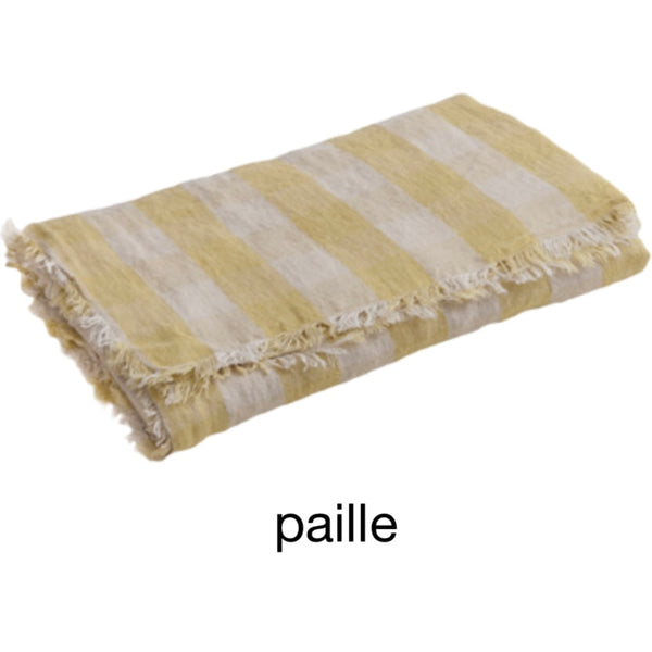 Plaid Vice Versa Washed linen Vichy Leinendecke 140x250 cm
