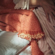 Throw Double sided Washed Virgin Wool  and Cotton 150x250cm