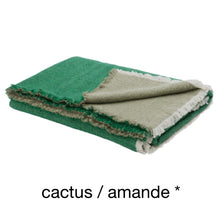 Throw Double sided Washed Virgin Wool  and Cotton 150x250cm