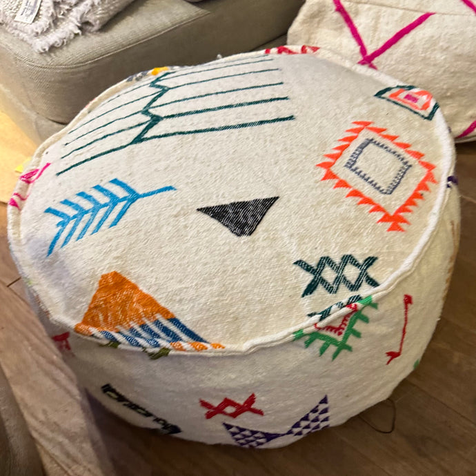 Sitzkissen Pouffe Ley rund inkl. Dinkelfüllung
