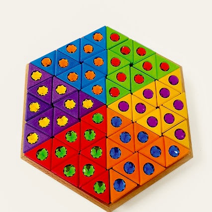 Bauspiel grosse Dreiecke 54 Teile
