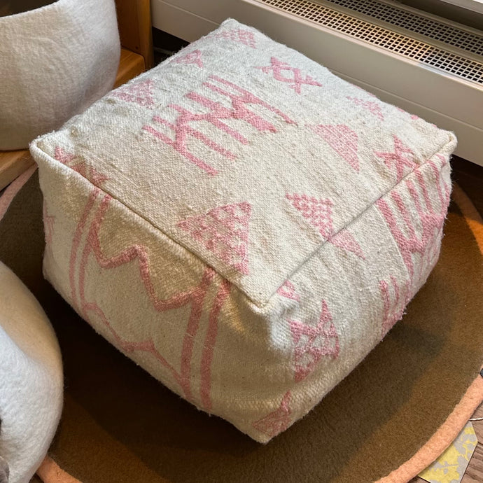 LEY! Sitzkissen Pouffe quadratisch inkl. Dinkelfüllung