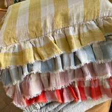 Vichy Cottage Boho Kissen 30x40cm mit inlett 100%Leinen