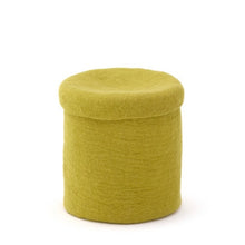 Muskhane Round Felt Box with Lid M