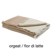 Throw Double sided Washed Virgin Wool  and Cotton 150x250cm