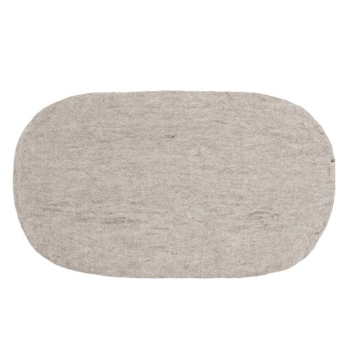 Oval Rug, light stone 80x140cm