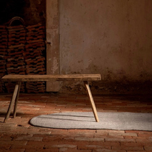 Oval Rug, light stone 80x140cm