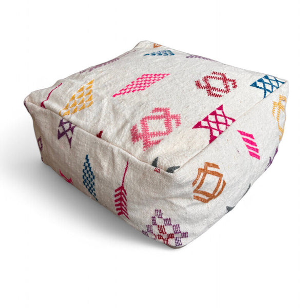 Sitzkissen Pouffe bunt Ley quadratisch inkl. Dinkelfüllung