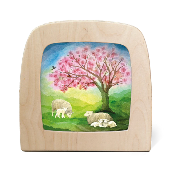 Toverlux Lampe - Kleine Lämmer unter Kirschblütenbaum (Artist Vogel Geluk)