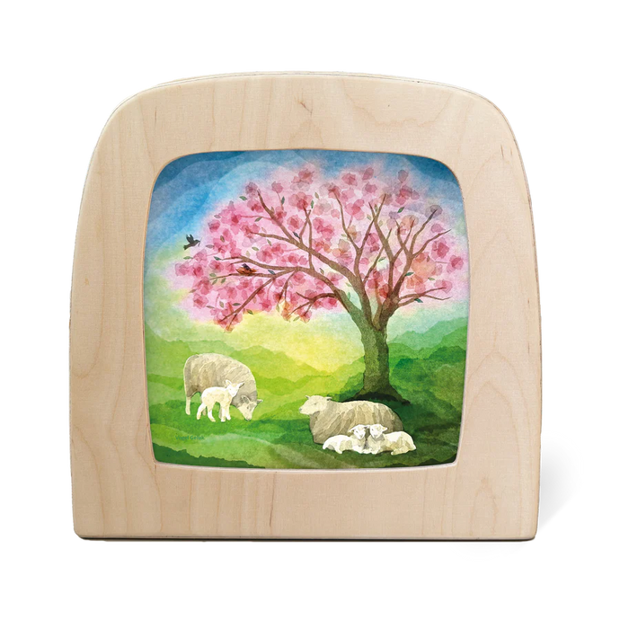 Toverlux Lampe - Kleine Lämmer unter Kirschblütenbaum (Artist Vogel Geluk)