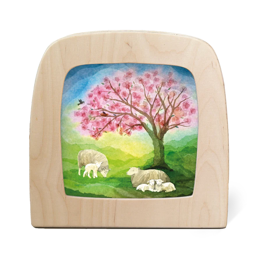 Toverlux Lampe - Kleine Lämmer unter Kirschblütenbaum (Artist Vogel Geluk)