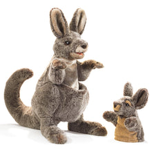 Handpuppe Känguruh mit Baby von Folkmanis