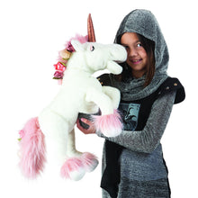 Handpuppe Einhorn mit Musik von Folkmanis