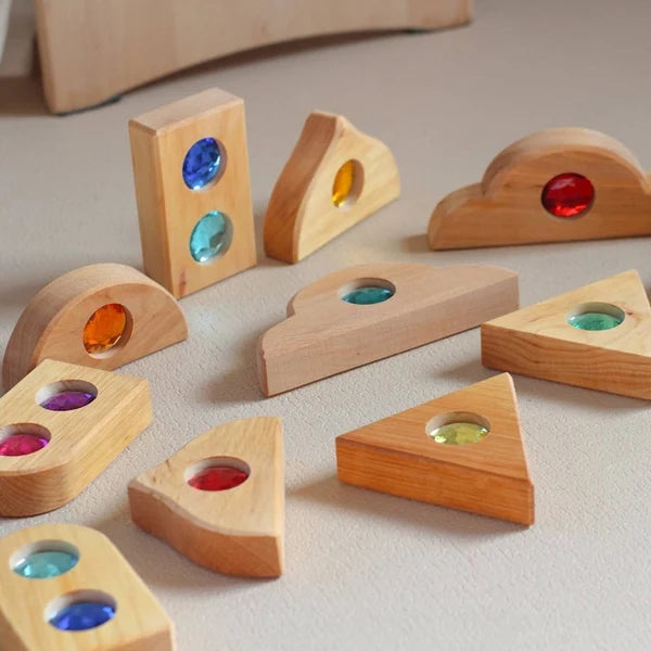 Bauspiel Funkeldächer 12 Teile im Karton