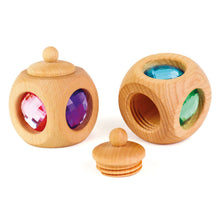 Bauspiel Zauberdose Pastell/ Zahndose mit Funkelsteinen