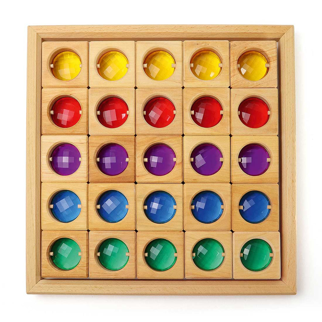 Bauspiel Facettenbaukasten 25 Teile transparent
