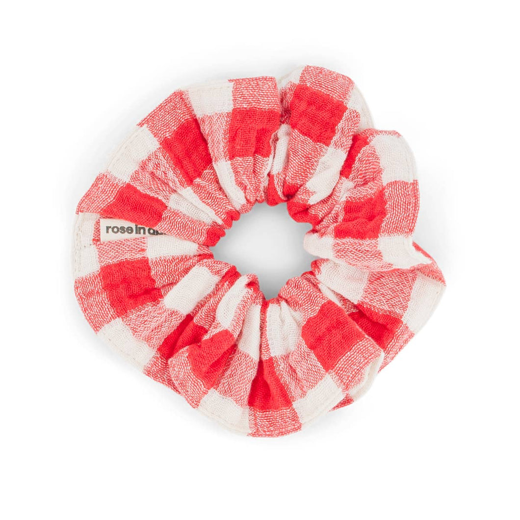 Scrunchie mit Vichy-Karos in Tomatenrot