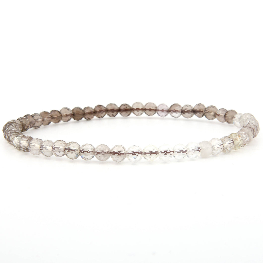 Rauchquarz Edelstein Armband, facettiert, ca. 18,5 cm