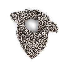 BIANCA Mullwickeldecke mit Leopardenmuster in Greige