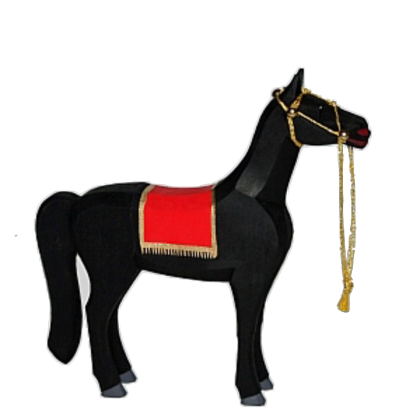 Araberpferd aufgezaeumt schwarz