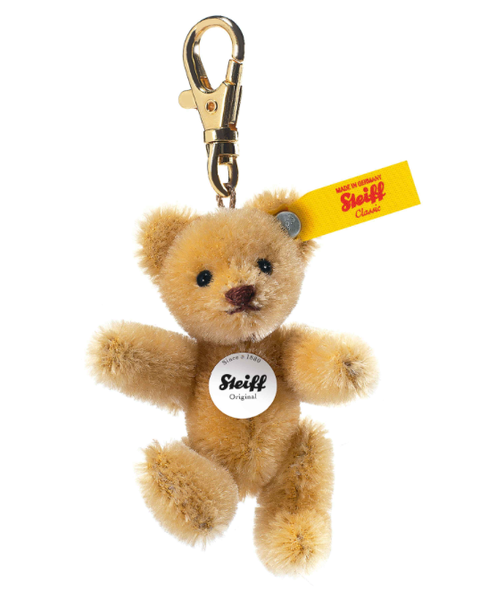 Schlüsselanhänger Mini Teddybär Mohair blond