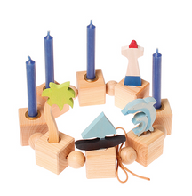 Stecker zwei Delphine, handbemalt