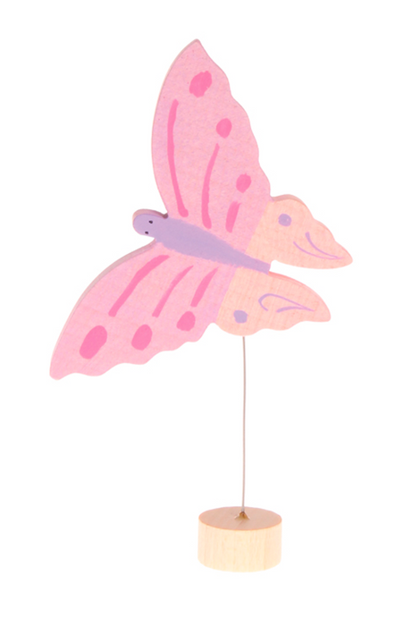 Stecker Rosa Schmetterling, handbemalt