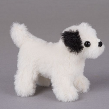 Hund Mini-Tier weiß Alpaka, 11cm