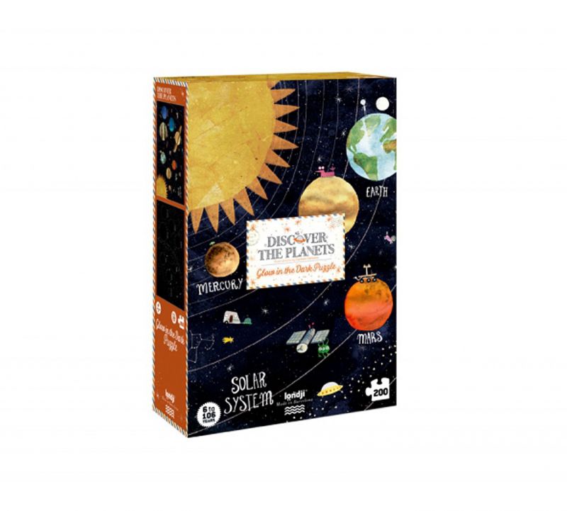 Londji Puzzle Discover the Planets 200 Teile Glow in the Dark