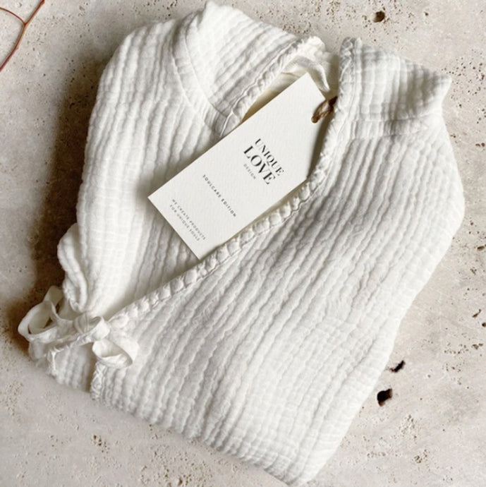 Unique Love Bademantel Cloud White